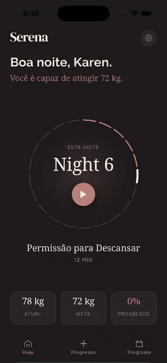 Serena, Night 6 home with session ready to play